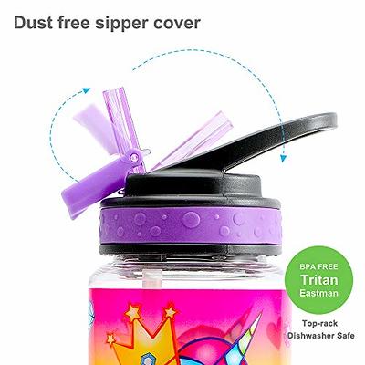 Cute Water Bottle for School Kids Girls BPA FREE Tritan & Leak Proof & Easy  Clean & Carry Handle 23oz/ 680ml - Unicorn