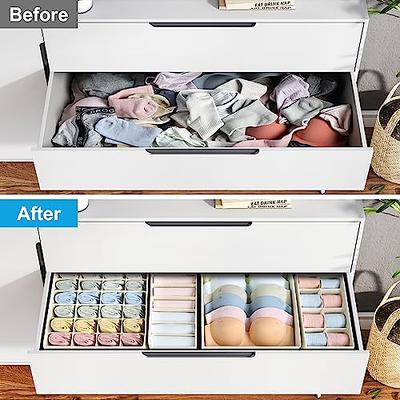 Easortm Drawer Organizer Clothes, Large Sock Dresser Organizer, Drawer  Divider Organizers for Clothing, Underwear Organizers and Storage Bins for  Drawer, Closet, Beige, Set of 4 - Yahoo Shopping