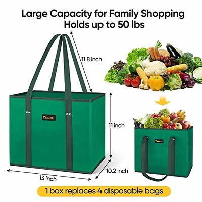 BALEINE 3Pk Reusable Grocery Bags, Foldable Shopping Bags for