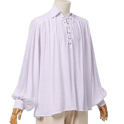 GRACEART Renaissance Men's OR Women's Pirate Shirt Medieval Costume Cotton Linen  Shirts - Yahoo Shopping