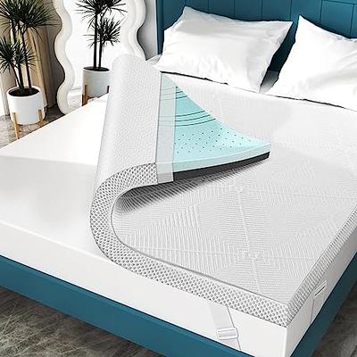 3 Inch Gel Memory Foam Mattress Topper Full Size, High Density Ventilated  Memory Foam Bed Mattress Topper for Back Pain,Non-Slip Design with  Removable