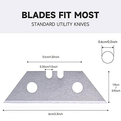 DIYSELF Utility Knife Blades 100 Pack, Box Cutter Blades Refills with  Dispenser, Razor Blades Utility Knife Replacement Blades, Utility Blades  for Box