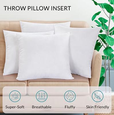 White Pillow Inserts, Square Cushion Inner Soft Fluffy Cushion