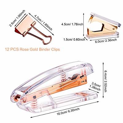 Rose Gold Office Supplies Set - Stapler, Tape Dispenser, Staple Remover  with 1000 Staples and 12 Binder Clips , Luxury Acrylic Rose Gold Desk  Accessories & Decorations - Yahoo Shopping