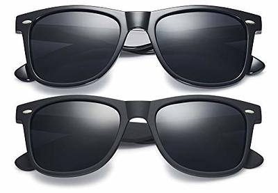 FEIDUSUN Sunglasses Men Polarized Sunglasses for Mens and Womens,Black  Retro Sun Glasses Driving Fishing UV Protection