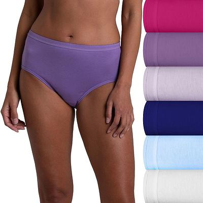 Women's Fruit of the Loom® 6-Pack Signature Cotton Brief Panty Set 6DKBRAP,  Size: 7, Beet Purple Blue White - Yahoo Shopping