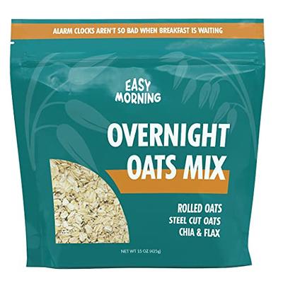 POWERLIX Overnight Oat Jars, Overnight Oats Container with Lid, Spoon