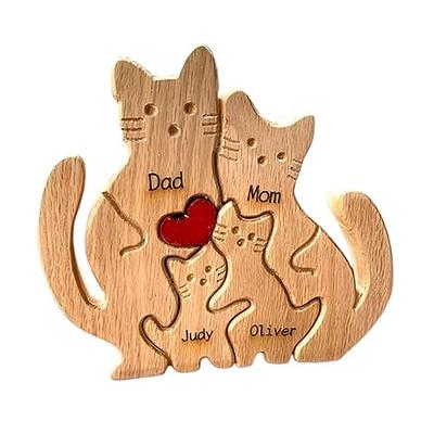 Orange Cat Wooden Jigsaw Puzzle