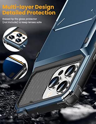 Vofolen Case for iPhone 11 Pro Case Wallet Credit Card Holder Slot Sliding Door Hidden Pocket Anti-Scratch Dual Layer Hybrid TPU Protective Hard