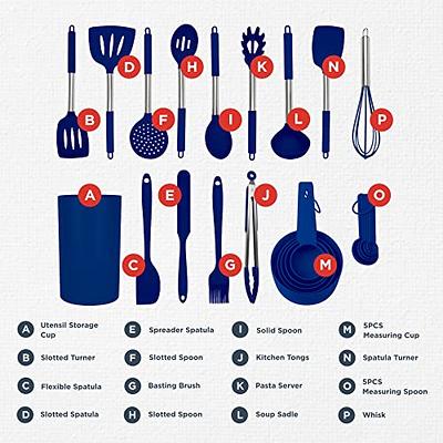 Silicone Kitchen Utensils Set - Culinary Couture 24-Pieces Blue Silicone  Cooking Utensils Set for No…See more Silicone Kitchen Utensils Set -  Culinary