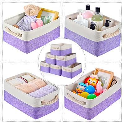 Vinssin Small Storage Baskets for Gift，Foldable Mini Purple