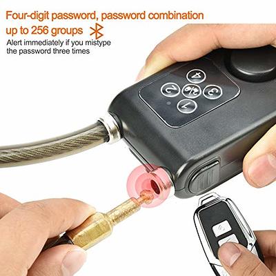 Dioche Wireless Remote Control Alarm Lock with 115dB Alarm, Anti-Theft  Security Waterproof 4-Digit Password Long Steel Chain Bike Motorcycle Lock  - Yahoo Shopping