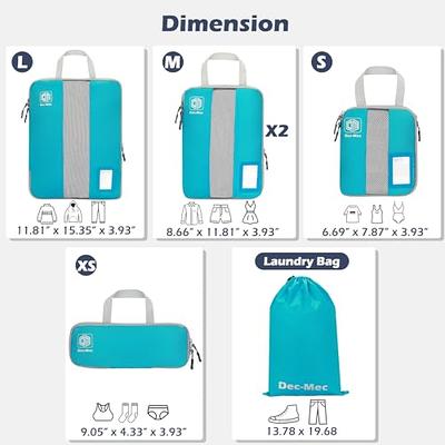 Dec-Mec 6 Set Compression Packing Cubes with Labels for Travel, Expandable  Packing Organizers, Carry On Luggage Suitcase Organizer Bags as Travel  Accessories (6set, Blue) - Yahoo Shopping