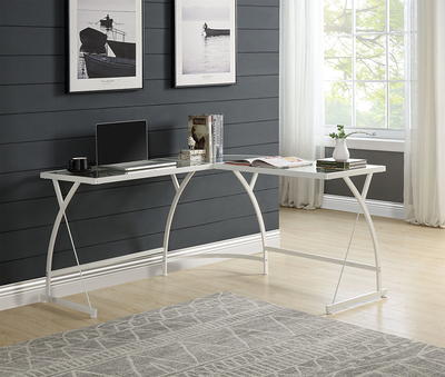 4Nm 31.5 inch Modern Simple Computer Office Study Writing Table Desk, White