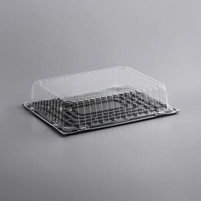 Clear PET 10 Count Cookie Tray with Hinged High Dome Lid - 100/Pack