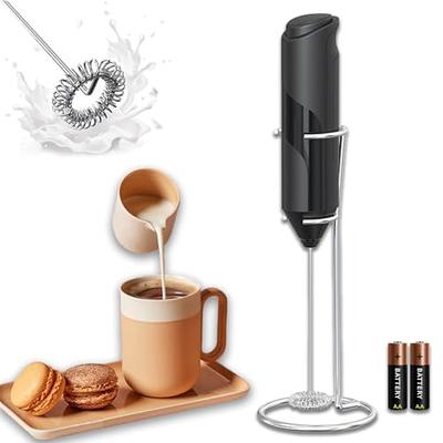OVENTE Stainless Steel Milk Frother, Coffee Mixer Wand, Silver