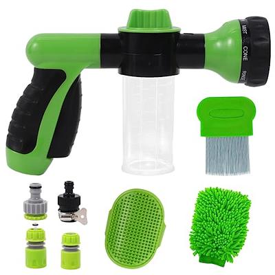 Car Wash Brush Foam Gun 8in1 Garden Hose Nozzle Foam Cannon Bottle