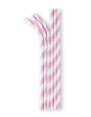 Aardvark 61720005 7 3/4 Jumbo Red / White Striped Unwrapped Eco-Flex Paper Straw - 4800/Case