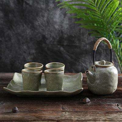 tea set Teapot Set Portable Coarse Pottery Travel Tea Set One Pot