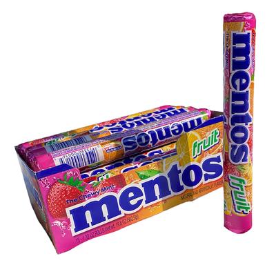 Mentos Chewy Mint Candy Roll, Strawberry, Peanut and Tree Nut Free, 1.32  oz, 15 Count 