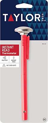 Taylor Instant Read Digital Meat Food Grill Bbq Cooking Kitchen Thermometer,  Comes With Pocket Sleeve Clip, Red : Target