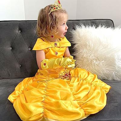 knemmy Elsa Costume for Girl Elsa Dress Frozen Cosplay Princess Dress Up  Clothes Halloween Party Perform Birthday Outfit