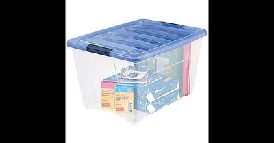 IRIS USA 6 Pack 40qt Clear View Plastic Storage Bin with Lid and Secure  Latching Buckles