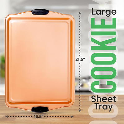 Mainstays Nonstick Cookie Sheet Set, 3 Pc Small, Medium and Large Cookie  Sheet