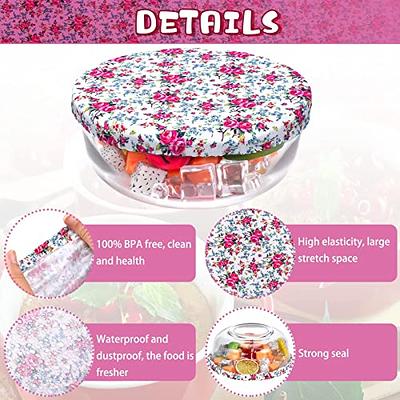 10 Pieces Bowl Covers Reusable in 5 Size Stretch Cloth Fabric Bowl Covers  Elastic Food Storage Covers Cotton Bread Bowl Covers Reusable Lids for  Food