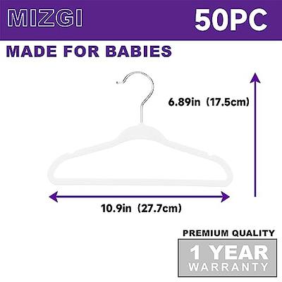 MIZGI Premium Kids Velvet Hangers 11” Inch Children's Clothes Hangers 50PCS  Non-Slip Baby Hangers for Infant/Toddler Boys & Girls Closet Organizer  Ultra Thin Nursery - Yahoo Shopping