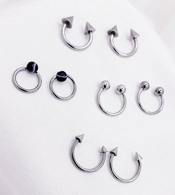  Ovxznts 14G Surgical Steel Septum Rings Nose Septum