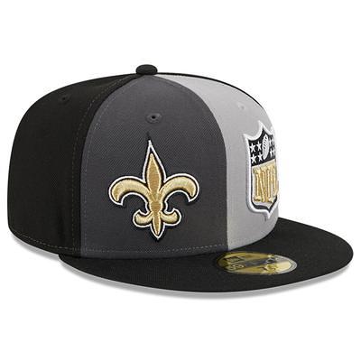 Men's New Era Black New Orleans Saints Logo 39THIRTY Flex Hat