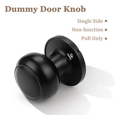 Orger 3 Pack Square Dummy Door Handle Half-Dummy Inactive Door Lever, One  Side Non-Turning Door Handle Black Pantry Door Lock One Side Use