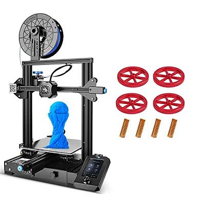 Official Creality Ender 3 V2 3D Printer, Upgraded Ender 3 3D Printer with  Carborundum Glass Bed, Silent Motherboard and MeanWell Power Supply, Build