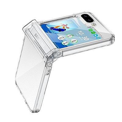 WATACHE for Galaxy Z flip 5 Case with Hinge Protection, Z flip 5 Case Clear  Slim Transparent Shockproof Hinge Hard Flip5 Phone Case Cover, Clear