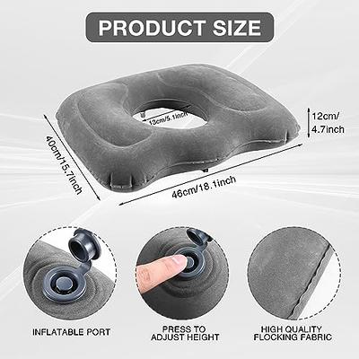 Inflatable Seat Cushion Portable Seat Pad Flocking Fabric Seat Mat