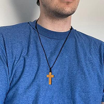 JISHGS Natural Wood Cross Pendant Necklace for Men Women Boy Girls ， Cross  for Car Mirror Pendant,Wooden Cross Necklace Gift (Wood color) - Yahoo  Shopping