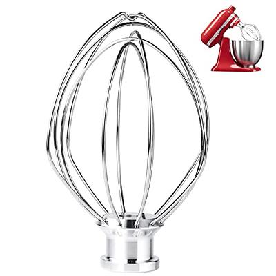 Polished Stainless Steel Dough Hook and 6-Wire Whip Whisk Attachment for  Kitchenaid 4.5-5Qt Tilt-Head Stand Mixer, For Kitchenaid Attachments for