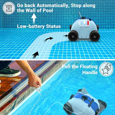 Paxcess Automatic Robotic Pool Cleaner, Wall Climbing Robotic Swimming Pool  Cleaner, Ideal for In-ground Swimming Pools up to 50 Feet. 