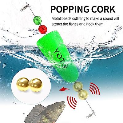 YOTO Popping Cork for Saltwater,Weighted Popping Floats Rattle Rig