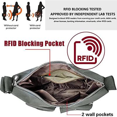VOLGANIK ROCK RFID Purses for Women Fabric Nylon Multi Pocket Crossbody Bag  Ladies Travel Handbag