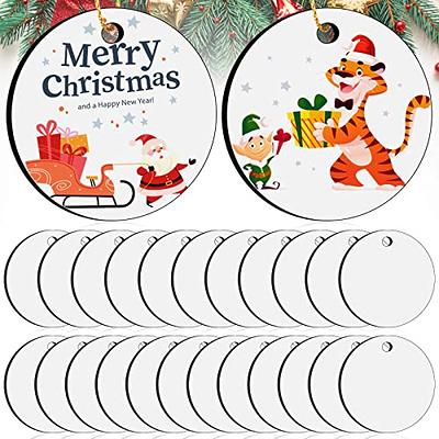 25 Pieces Sublimation Ornament Blanks, 3.15 Round Blank Sublimation  Ornaments Sublimation Christmas Ornament Blanks for Christmas Tree Décor,  DIY Handmade Crafts(3.15 inches) - Yahoo Shopping