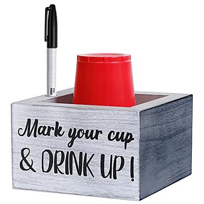 Mark the Cup and Drink up Mark Your Cup and Drink up Solo Cup Drinking  Sharpie Cup Holder Party Party Cup Holder Cup Box 