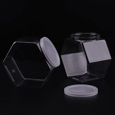 4 Pcs 28.7 fluid oz Candy Jars with Lids, Plastic Candy Jars for Candy  Buffet, Clear