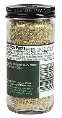 Frontier Co-op Organic Salt-Free Lemon Pepper Seasoning 2.5 oz.