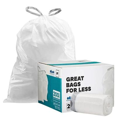 Plasticplace 6 Gallon Trash Bags, Clear (100 Count)