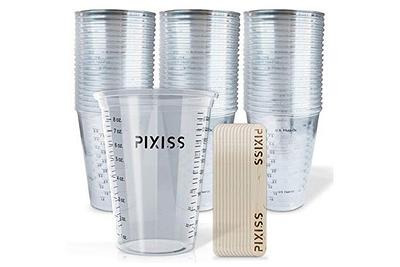 Canopus Paint Mixing Cups, Clear Plastic Cups for Paint, Epoxy, Resin, Oil,  Thinner, Pack of 12 