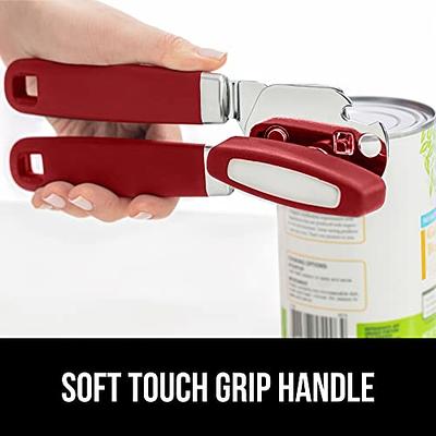 The Original Gorilla Grip Heavy Duty Stainless Steel Smooth Edge Manual  Hand Held Can Opener With Soft Touch Handle, Rust Proof Oversized Handheld  Easy Turn Knob, Large Lid Openers, Red - Yahoo
