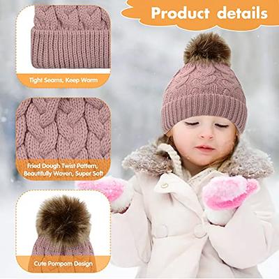 2 Colors of Gray Super Beanie Fur Pompom Hat Two Pom Poms Women Knit Beanie  Warm Cozy Hat for Girl Teenager Hat Wool Knit Hat 