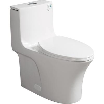 Aoibox 1-Piece 1.1/1.6 GPF Elongated Dual Flush Water saving Toilet in.  White, Seat Included SNMX410 - The Home Depot